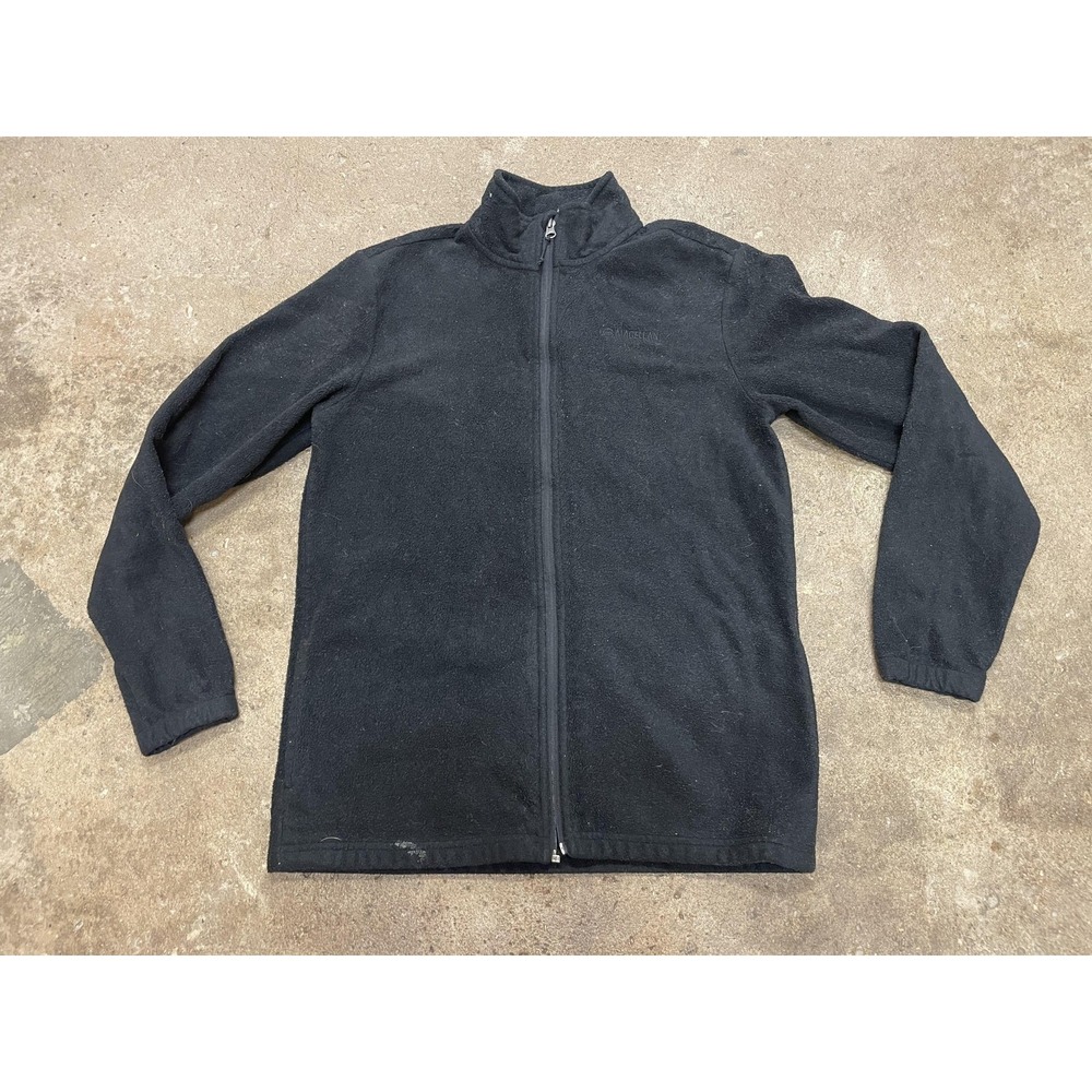 Magellan Outdoors Jacket Mens Small Black Fleece Full Zip Hiking Outdoor